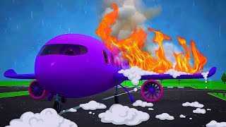 A plane in the storm Helper cars cartoons full episodes amp street vehicles for kids [upl. by Elke]