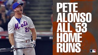 All 53 of Mets rookie Pete Alonsos home runs in 2019  MLB Highlights [upl. by Haldes]