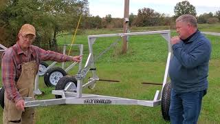 Greg Judy with a happy ATV bale unroller customer [upl. by Reich196]