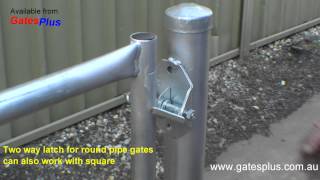 Gate Latch 2 way for round pipe and square [upl. by Assetan]