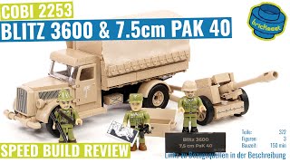 COBI 2253  Blitz 3600 amp 75cm PAK 40 Limited Edition  Speed Build Review [upl. by Fugazy]