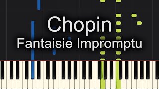 Fantaisie Impromptu Chopin Piano Tutorial Synthesia [upl. by Eoz]