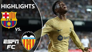 Valencia vs Barcelona  LaLiga Highlights  ESPN FC [upl. by Eul]