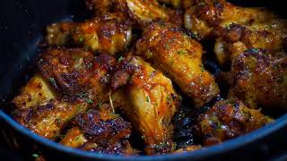 The BEST Air Fryer Baked Honey BBQ Chicken Wings EVER  Chicken Wing Recipes [upl. by Zuckerman881]