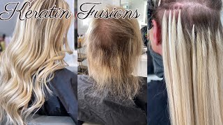 Hair loss and extensions keratin fusion instal [upl. by Barnabe]