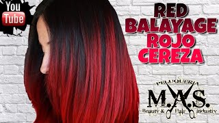 Cabello BALAYAGE ROJO Red Balayage Hair Tutorial Mechas Rojas paso a paso [upl. by Nelg]