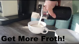 How to Get More Froth from Your Nespresso Coffee Aeroccino  Nespresso tips and help [upl. by Halullat]