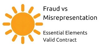 Fraud vs Misrepresentation  Other Essential Elements of a Valid Contract  CA CPT  CS amp CMA [upl. by Asli948]