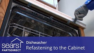 Dishwasher Tilting Forward Refastening to the Cabinet [upl. by Ahseiyt]