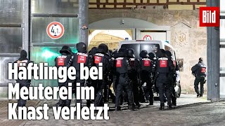 Gefängnismeuterei Polizei stürmt Knast in Thüringen  JVA Untermaßfeld [upl. by Allesig]